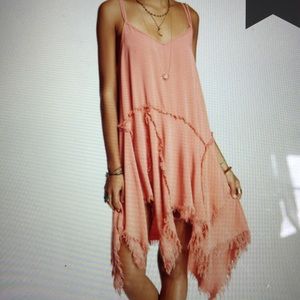 Free People Tattered Up Slip (Coral)
